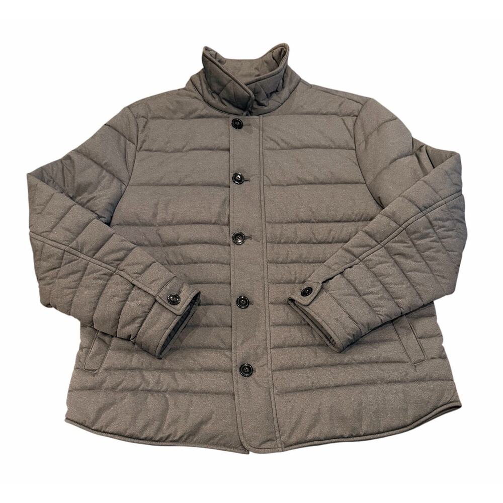 Crosby & Howard Men’s Grey Heather Quilted Puffer Jacket Size XL New